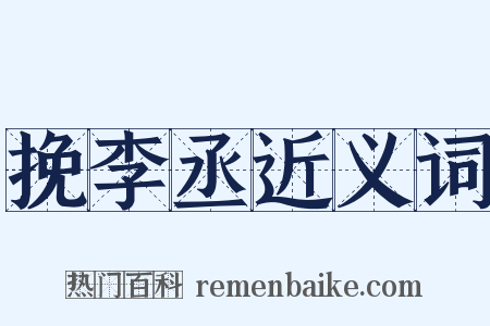 挽李丞近义词是什么意思的图片